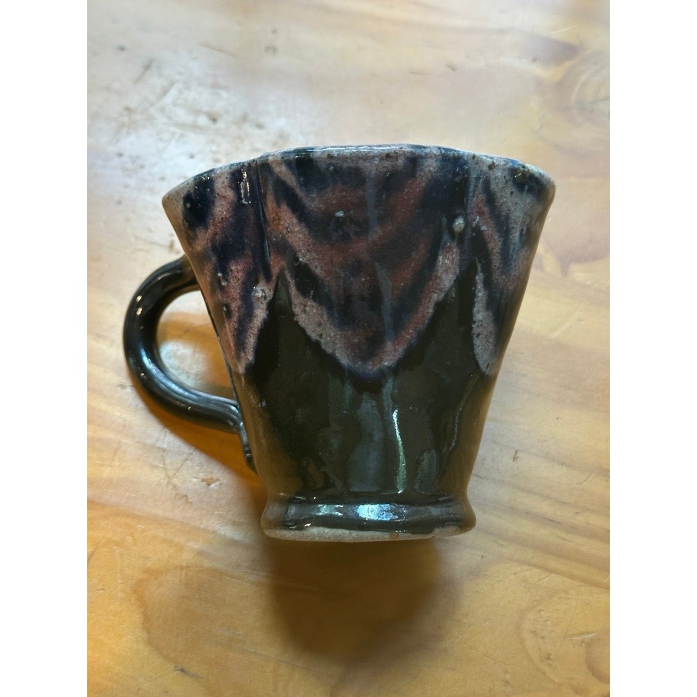 Pottery Mug Handmade Coffee Tea Wine Wavy Rim